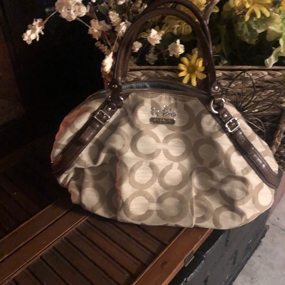 Coach purse B1126-17008 cream and brown leather - Picture 2 of 4